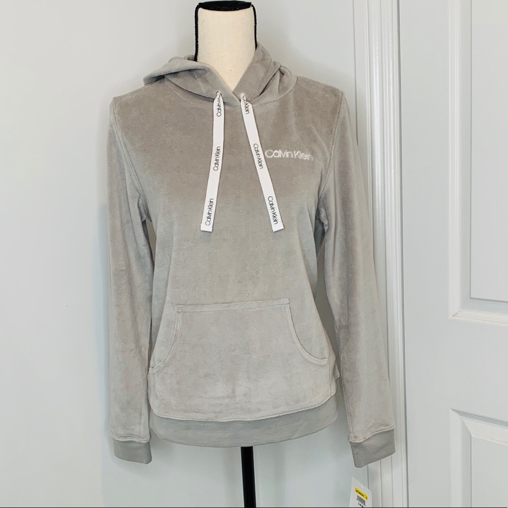 Calvin Klein velour lounge hoodie pullover